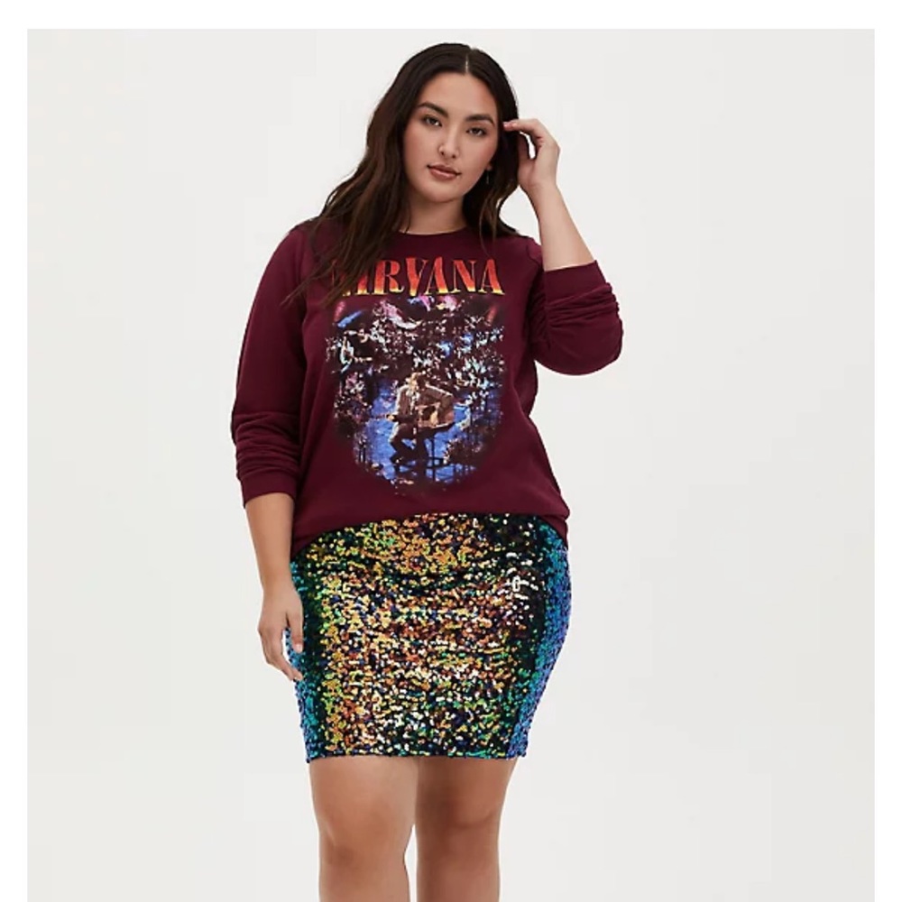 Torrid Sequin Mini Skirt